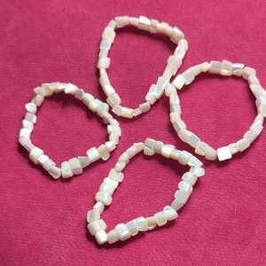Elegant Cream Beaded Bracelet Set